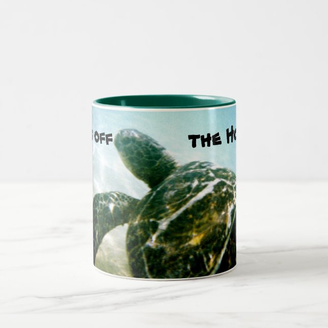 Retten Sie die Seeschildkröte Zweifarbige Tasse (Mittel)