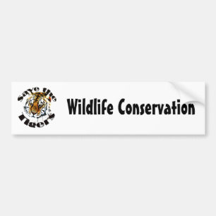 Retten Sie die Tiger Autoaufkleber