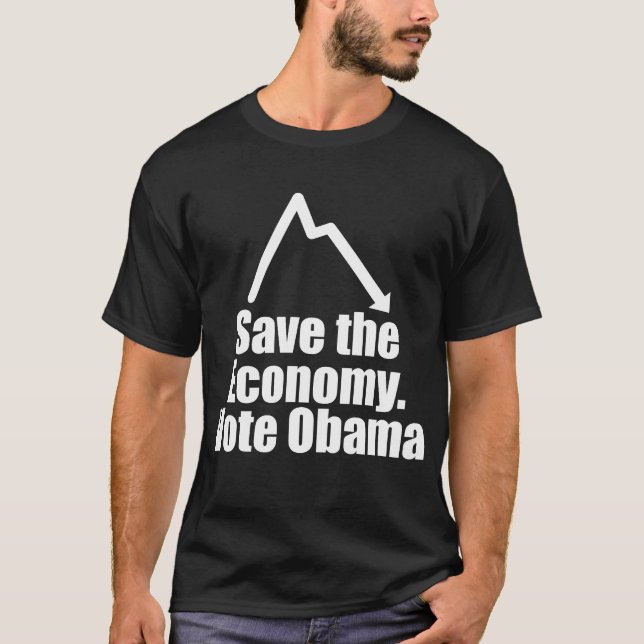 Retten Sie die Wirtschaft, Abstimmung Obama T-Shirt (Vorderseite)