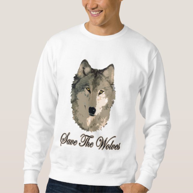Retten Sie die Wölfe Sweatshirt (Vorderseite)