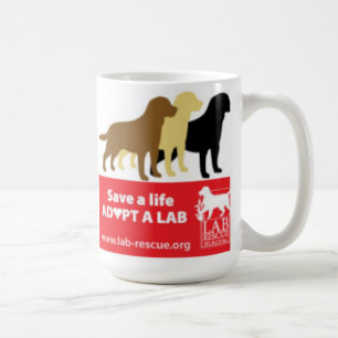 Retten Sie ein Leben adoptieren eine Kaffeetasse