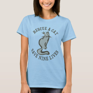 Retten Sie eine Katze retten neun Leben T-Shirt