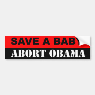 Retten Sie einen Baby-Abbruch Obama Autoaufkleber