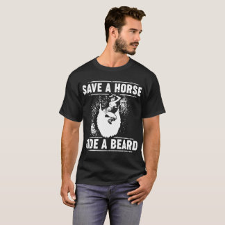 retten Sie einer Pferdefahrt einen Bart T-Shirt