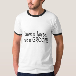 Retten Sie einer Pferdefahrt einen Bräutigam T-Shirt