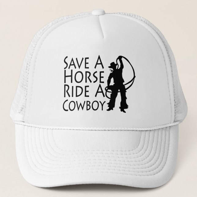 Retten Sie einer Pferdefahrt einen Cowboy 2 Truckerkappe (Vorderseite)