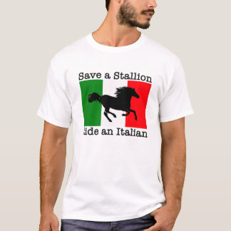 Retten Sie einer Stallions-Fahrt einen T-Shirt