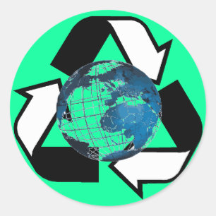 Retten Sie Energie, recyceln Sie Runder Aufkleber