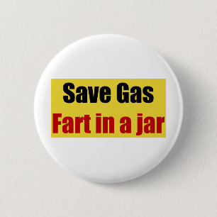 Retten Sie Gas-Furz in einem Glas Button