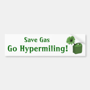 Retten Sie Gas, gehen Sie Hypermiling! Autoaufkleber