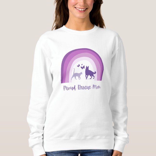 Retten Sie Haustier-Mama  Sweatshirt (Vorderseite)