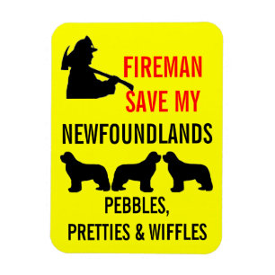 Retten Sie meine DREI Newfoundlands Magnet