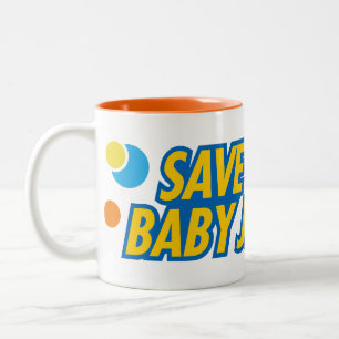 Retten Sie mir Baby Jesus lustige Tasse