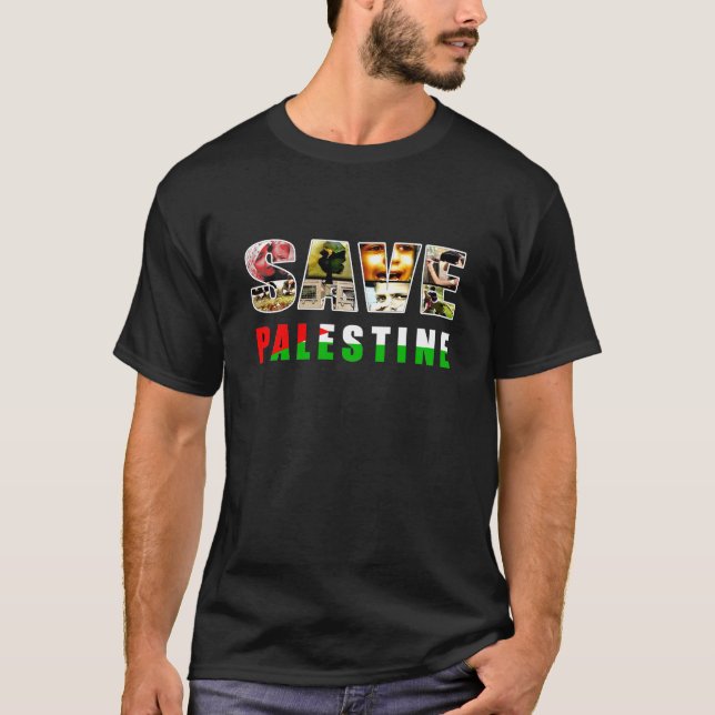 RETTEN SIE PALÄSTINA T-Shirt (Vorderseite)