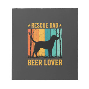 Retten Sie Papa Bierliebhaber Vintage Hund Notizblock