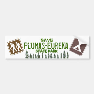 Retten Sie Plumas-Eureka Staats-Park-Autoaufkleber Autoaufkleber