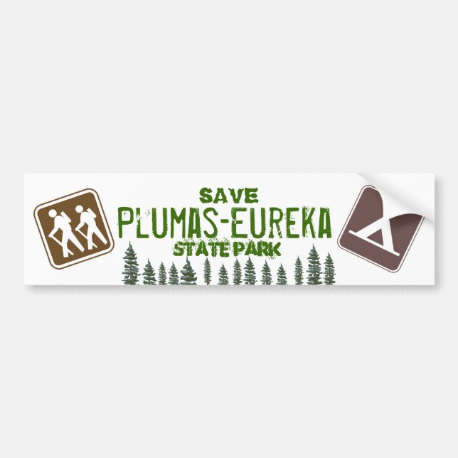 Retten Sie Plumas-Eureka Staats-Park-Autoaufkleber Autoaufkleber (Vorne)
