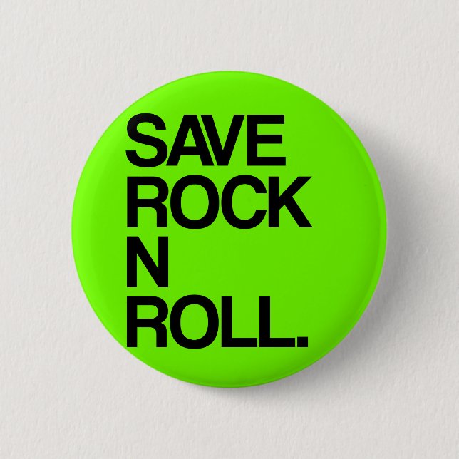 Retten Sie Rock'n'Roll Button (Vorderseite)