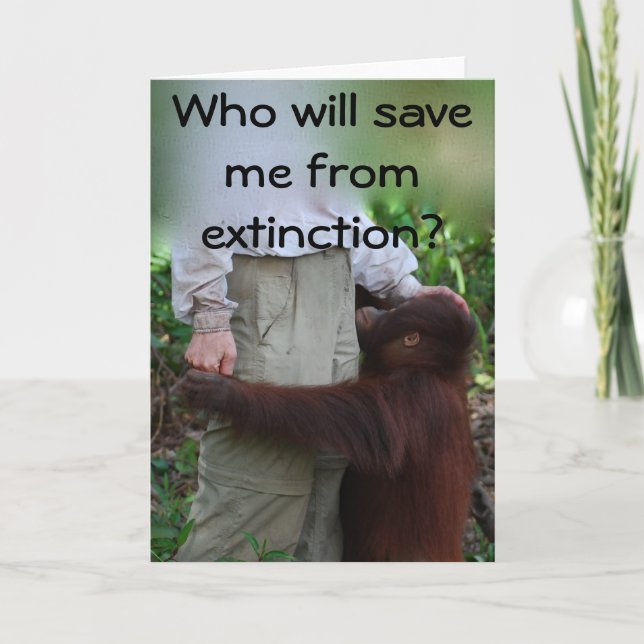 Retten Sie Tiere von der Löschungskarte Karte (Vorderseite)