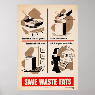 Retten Sie überschüssiges Fett-Plakat Poster