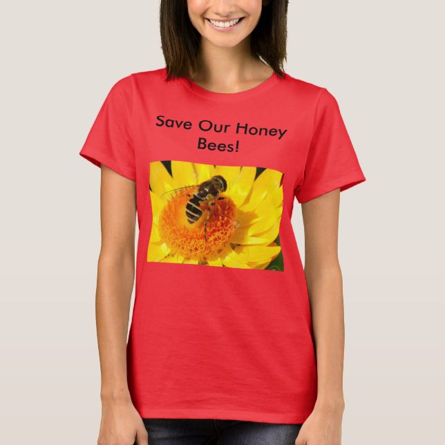 Retten Sie unsere Honig-Bienen T-Shirt (Vorderseite)