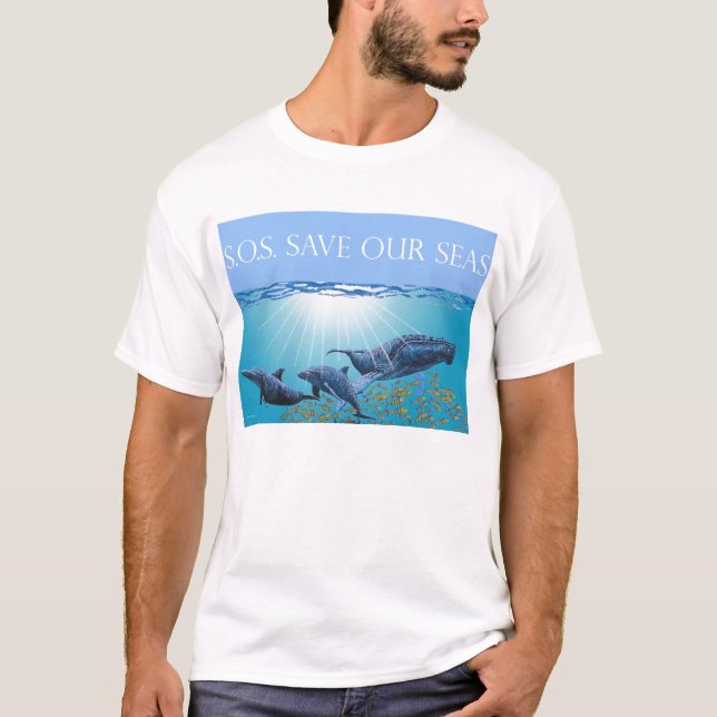 Retten Sie unsere Meere T-Shirt (Vorderseite)