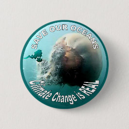 Retten Sie unsere Ozeane - Knopf Button
