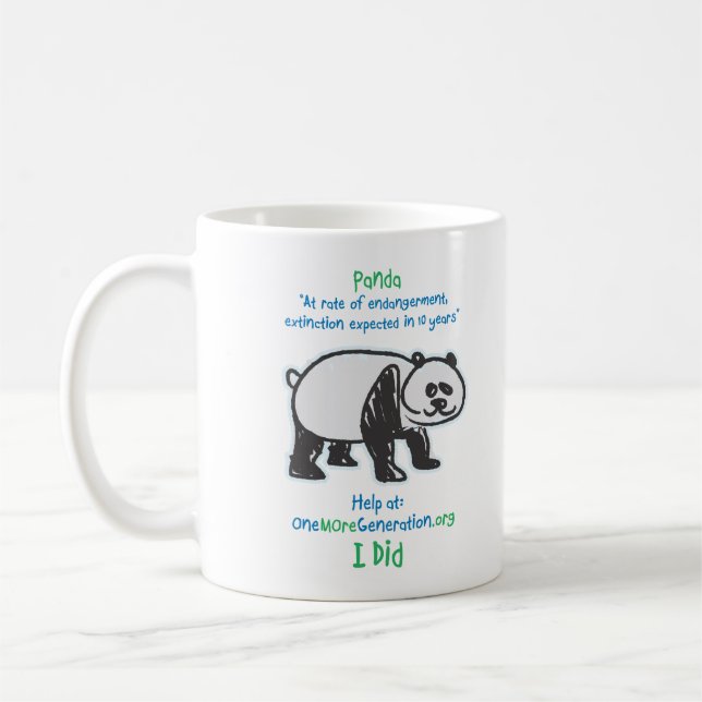 Retten Sie unsere Pandas Kaffeetasse (Links)