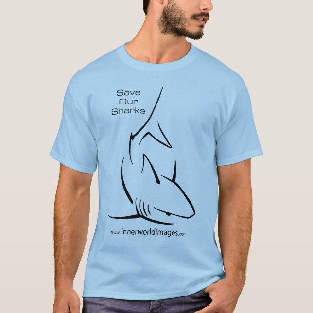 Retten Sie unseren Haifischen T T-Shirt (Vorderseite)
