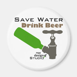 Retten Sie Wasser-Getränk-Bier Magnet