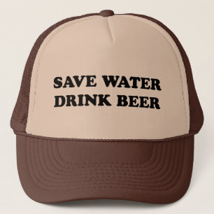 Retten Sie Wasser-Getränk-Bier Truckerkappe