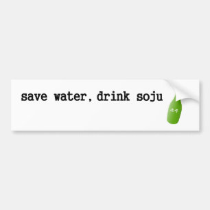 Retten Sie Wasser, Getränk Soju! Autoaufkleber