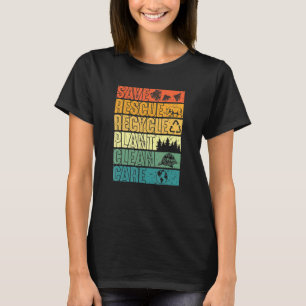 Rettend Bienen retten Tiere Pflanze Bäume saubere  T-Shirt