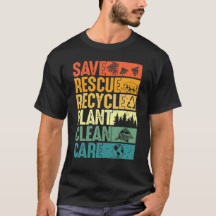 Rettend Bienen retten Tiere Pflanze Bäume saubere  T-Shirt