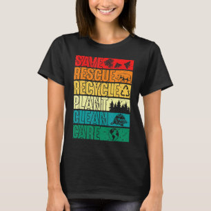 Rettend Bienen retten Tiere Pflanze Bäume saubere T-Shirt