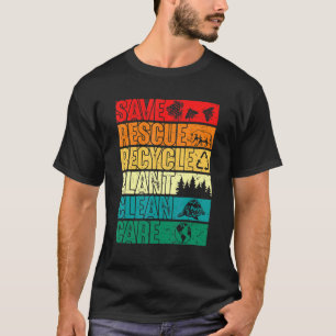 Rettend Bienen retten Tiere Pflanze Bäume saubere  T-Shirt