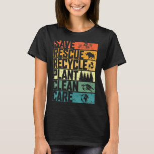 Rettend Bienen retten Tiere Pflanze Bäume saubere T-Shirt