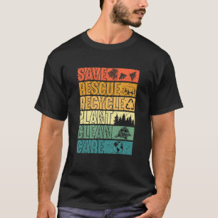 Rettend Bienen retten Tiere Pflanze Bäume saubere T-Shirt