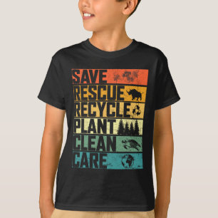 Rettend Bienen retten Tiere Pflanze Bäume saubere T-Shirt
