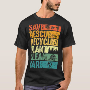Rettend Bienen retten Tiere Pflanze Bäume saubere  T-Shirt