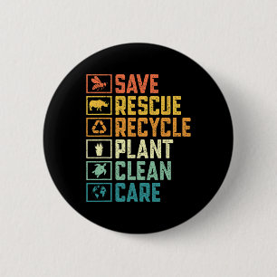 Rettend Bienenrettungstiere Recycelte Plastic Eart Button