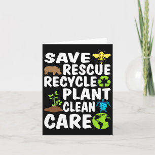 Rettend Bienenrettungstiere Recycelte Plastic Eart Karte