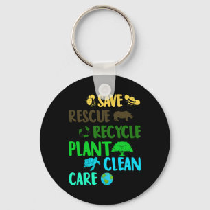 Rettend Bienenrettungstiere Recycelte Plastic Eart Schlüsselanhänger
