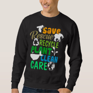 Rettend Bienenrettungstiere Recycelte Plastic Eart Sweatshirt