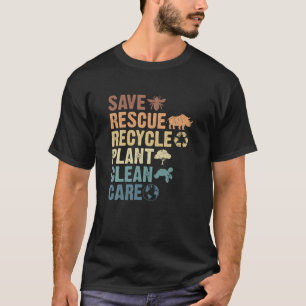 Rettend Bienenrettungstiere Recycelte Plastic Eart T-Shirt
