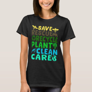 Rettend Bienenrettungstiere Recycelte Plastic Eart T-Shirt