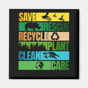Rettend Bienenrettungstiere Recycelte Plastict Ear Magnet