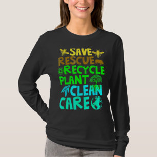 Rettend Bienenrettungstiere Recycelte Plastict Ear T-Shirt