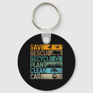 Rettend Bienenrettungstiere Recycelte Plastik-Fun- Schlüsselanhänger