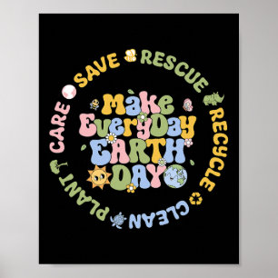 Rettend Bienenrettungstiere Recycelte täglich Pfle Poster